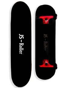 Patineta completa skate tabla de madera - Negro - Ver 1