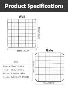 附門的黑色金屬diy寵物籠,適用於兔子、天竺鼠、狗、貓的圍欄,非室內/室外便攜式金屬線圍欄 - 黑色 - 查看 4