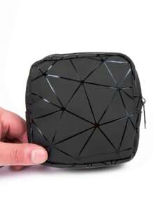 1pc Geometric Pattern Sanitary Pad Storage Bag For Travel Storage Bag,Makeup Bag,Cosmetic Bag,Vacation Organizer,Large Capacity Makeup Organizer Makeup Case, For Lipstick, Brush, Skincare, Mobile Phone, Coin, Small Items, For Home,Gift,Vacation And Festival Halloween Christmas Multifunctional Use,Boho Vibes
