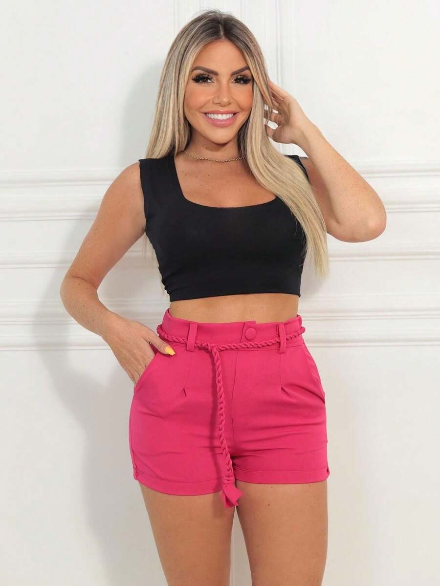 Women Shorts - Màu Hồng Tươi - Xem 1