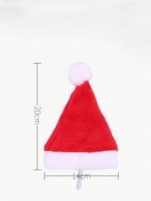 1pc Christmas Decor Pet Santa Hat For Dogs - Red - View 5