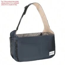 EdenPetz 1pc Large Blue Pet Sling Carrier With 8kg Capacity, Breathable, Waterproof And Scratch Resistant Fabric For Dogs And Cats - Navy Blue - View 3