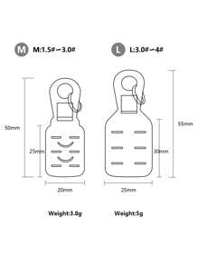 LETOYO 9入組粉色螃蟹魷魚掛鉤保護套裝配有4個卡拉比綫，適用於露營 - 查看 3