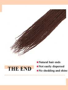 24inch 60 cm Xoắn Tóc Móc sự thêu Bím tóc Sợi tổng hợp Xoắn Móc sự thêu Bím tóc 25 Sợi Đối với phụ nữ - Màu nâu Sô-cô-la - Xem 3
