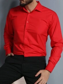 Men Shirts - 紅色 - 查看 1