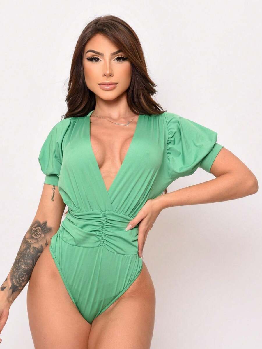 Women Bodysuits - màu xanh lá - Xem 1