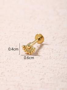 1pc Fashionable Simple Mini Titanium Steel Stud Earring Suitable For Women's Daily Wear