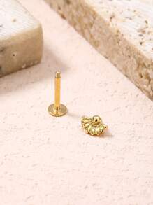 1pc Fashionable Simple Mini Titanium Steel Stud Earring Suitable For Women's Daily Wear