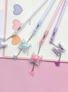 Caneta Pendente De Borboleta Neutra, Estilo Ins De Menina Bonita, Estudante Fofa E Adorável, Exame De Assinatura De Caneta Pendente Neutra