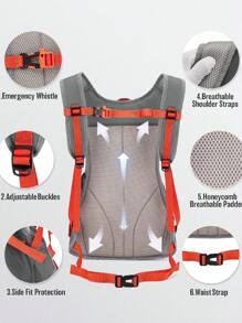 超輕背包男女戶外徒步行走閑暇背包輕量級旅行背包運動旅行防水背包學生背包適用於戶外徒步行走閑暇使用輕便禮物爸爸朋友的新年禮物情人節禮物 - 灰色 - 查看 8