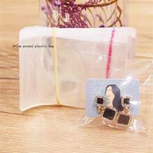 100pcs/pack 3.5x2.5cm White Cardboard Jewelry Display Cards For Women/girls With Earring Holes, Display Accessories For Jewelry Sets - brown face - View 4