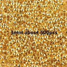 2/2.5/3mm Bi Nhỏ Crimps Cấp Hạt Chặn Miếng Đệm Thành Phần Hạt Làm Trang Sức Tự Làm Thủ Công chất liệu 500 chiếc - Nhiều màu - Xem 21
