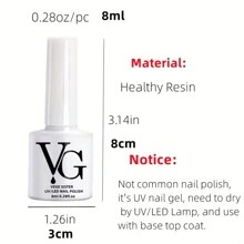 VEGE SISTER 透明果凍冰透明顏色指甲凝膠拋光粉色的裸色乳白色白色指甲凝膠拋光浸泡UV凝膠指甲半透明薄透果凍指甲凝膠沙龍家庭使用指甲修指甲和修腳工具 - 西瓜粉 - 查看 5