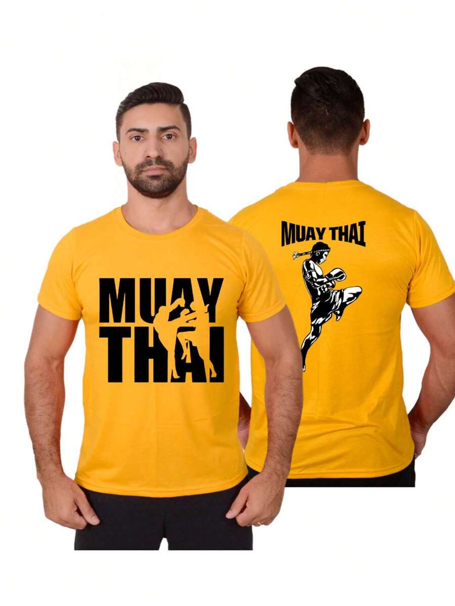 Men T-Shirts - 黃色 - 查看 1