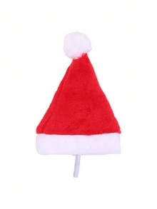 1pc Christmas Decor Pet Santa Hat For Dogs - Red - View 4