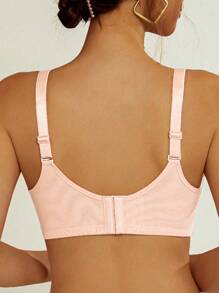 Thin Women's Underwear, Top Type Bra For Large Breasts, Reducing Side Breast, Preventing Sagging And Shock, Seamless, Shrink Chest - Pink - View 3