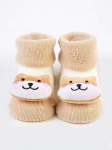 7pairs/pack Thickened Terry Baby Socks With Anti-slip Soles, Suitable For Toddlers' Walking Practice - Multicolor - View 9