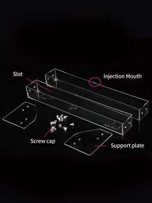 1pc 4 Tier Clear Plastic Cosmetic Storage Rack, Makeup Display Stand For Beauty Salon - Clear - View 4