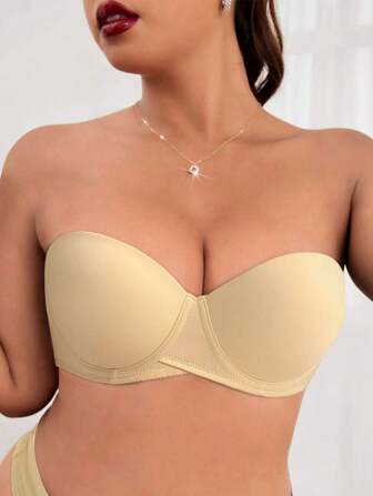 Women's Push Up Strapless Bra Thick Padded Underwire Convertible Multiway Underwire Bra For Women