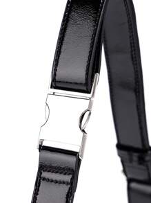 韩式朋克时尚女士单肩包，用途广泛 - 黑色 - 查看 6