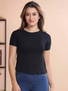 Women T-Shirts - 黑色 - 查看 1