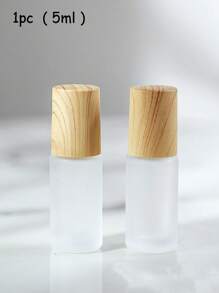 1 件磨砂玻璃滾珠瓶,帶木紋圖案蓋,精油滾珠瓶,帶滾珠旅行必需品,香水分配瓶,玻璃滾珠香水分配瓶,旅行便攜式化妝品卸妝水分配瓶(5 毫升) - 無色 - 查看 5