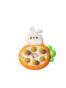 1 pieza Juguete Toddler Whack-A-Mole, Juego de martilleo de conejo de madera, Juguete de aprendizaje temprano interactivo, Acrílico colorido, Excelente regalo para bebés niños y niñas de 0 a 12 meses - Naranja - Ver 10