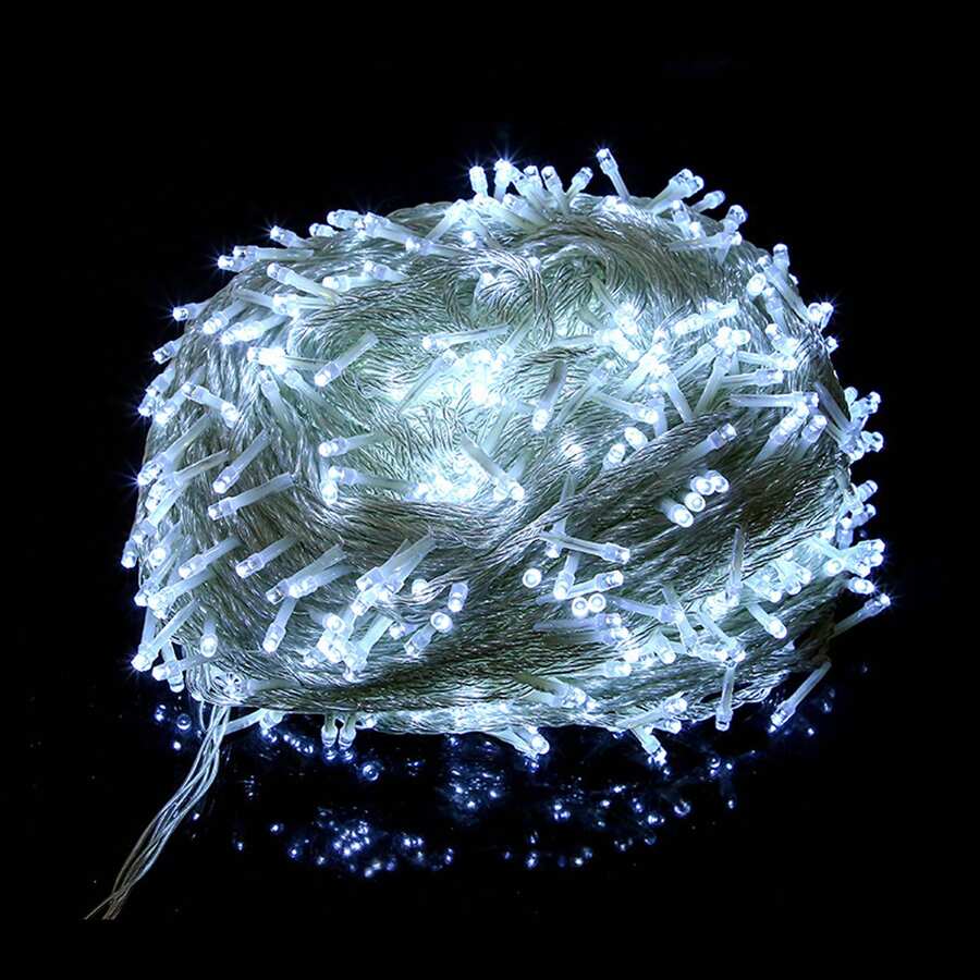 Serie Tira De Luces Led 200 Luces 20M Para Exterior E Interior - Blanco - Ver 1