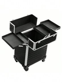 SONGMICS Kosmetiktaschen für Reise-Aufbewahrung, Kosmetiktasche, Kulturtasche, Urlaubsorganizer, Makeup-Organizer mit großem Fassungsvermögen, Makeup-Etui, für Lippenstifte, Pinsel, Hautpflege, Handy, Münzen, kleine Artikel, für Zuhause, als Geschenk, für Urlaub und Festivals, Halloween, Weihnachten, für vielfältige Nutzung - Negro - Ver 8