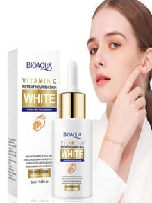 2 PIEZA BIOAQUA Serum Vitamina C | 95% Ingredientes Naturales | Skin Care | Luminosidad, Hidratación, Firmeza y Tono más Uniforme | Textura Ligera y Sin Sensación Grasosa | Suero Facial Ideal Para Todo Tipo de Piel -30ml - transparente - Ver 1