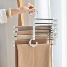 Multifunctional Stainless Steel Adjustable Trouser Rack, Towel Rack, Wardrobe Rack - White - View 4