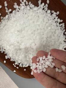100克顆粒狀白色蜂蠟diy蠟燭製作材料,天然蠟用於手工蠟製品,供化妝品、蠟燭、家具等使用 - 白色 - 查看 1