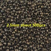 2/2.5/3mm Bi Nhỏ Crimps Cấp Hạt Chặn Miếng Đệm Thành Phần Hạt Làm Trang Sức Tự Làm Thủ Công chất liệu 500 chiếc - Nhiều màu - Xem 26