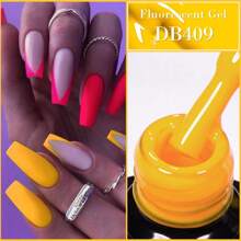 8入組閃光亮色凝膠指甲油套裝,閃光浸泡可卸uv Led凝膠半永久指甲油甲藝彩繪 指甲油美甲沙龍diy凝膠指甲設計裝飾在家