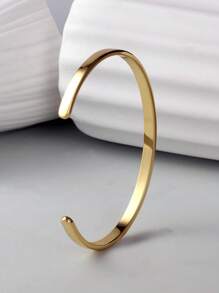 1 piece of minimalist cuff bracelet jewelry - Gold - View 1