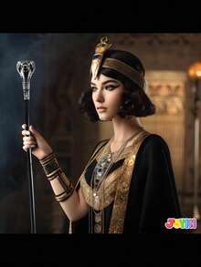 Spooktacular Creations Halloween Snake Staff Walking Cane Egyptian Walking Stick Accessories Pimp Cane Prop For Halloween Party Pretend Play Costume, Halloween Dress Up