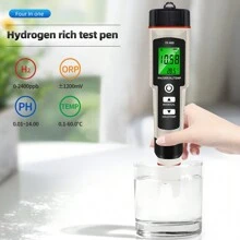 Areyourshop Portable 4-In-1 Hydrogen-Rich Water Quality Tester – PH, ORP, Temperature, And H2 Enrichment Analysis