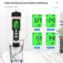 Areyourshop Portable 4-In-1 Hydrogen-Rich Water Quality Tester – PH, ORP, Temperature, And H2 Enrichment Analysis