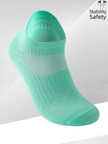 3pairs/pack 39-44 Size Wear Resistant Running Socks For Training In Sports Like Basketball, Cycling, Tennis And Golf, Non-slip And Breathable Black Color - Black - View 4