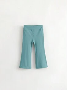 2pcs/set Young Girls' Casual Sports Raglan Sleeve Loose Round Neck Sweatshirt And Flared Pants Fall Outfits - Beige - View 8