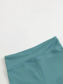 2pcs/set Young Girls' Casual Sports Raglan Sleeve Loose Round Neck Sweatshirt And Flared Pants Fall Outfits - Beige - View 9