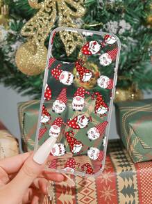 1pc Christmas Themed Painted Mobile Phone Soft Case Compatible With Iphone - Multicolor - View 2