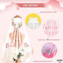 1 件婚禮季節新娘面紗皇冠肩帶裝飾腰帶適合單身派對