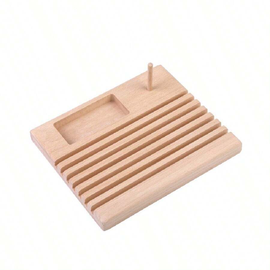 Quilting Wooden Ruler Rack Organizer Stand Rack Ruler Rack Wooden Patchwork Rule Quilting Ruler Holder - Beige - View 1