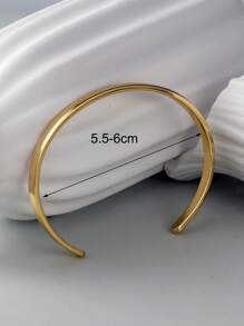 1 piece of minimalist cuff bracelet jewelry - Gold - View 3