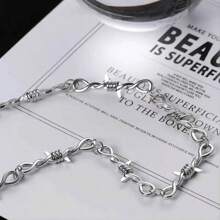 1 件時尚簡約銀色紐扣襯衫適合男士日常穿著和節日場合 - 銀色 - 查看 2