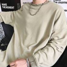 1 件時尚簡約銀色紐扣襯衫適合男士日常穿著和節日場合 - 銀色 - 查看 4