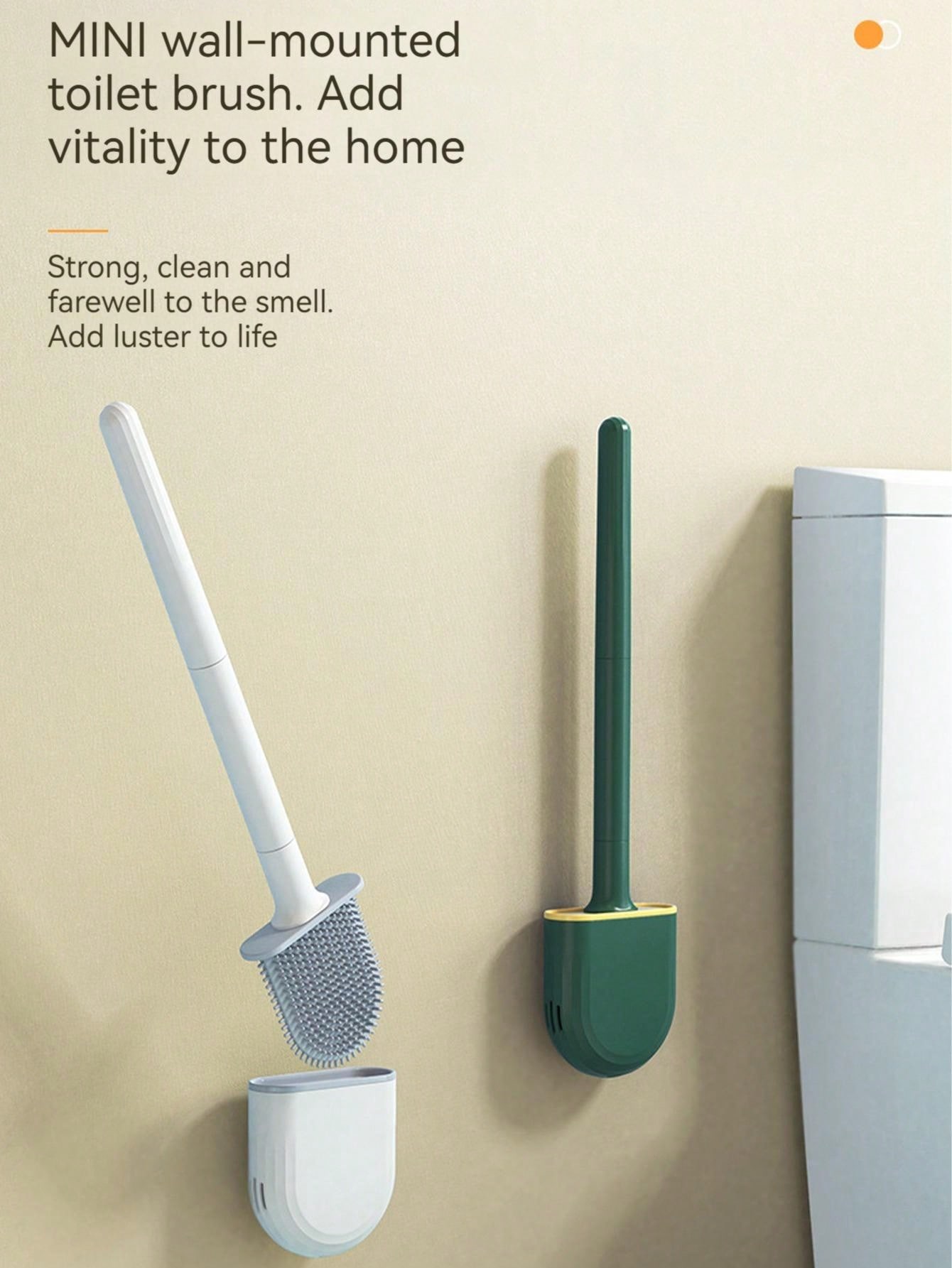 Soft Glue Toilet Brush With Gapfree Cleaning Brush With Detachable
