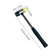 1入兩面橡膠頭錘,橡膠錘,雙面錘無縫橡膠錘,直徑25毫米、30毫米、35毫米、40毫米,適用於室內裝飾、珠寶、手工藝品、傢俱裝配、木地板安裝、瓷磚安裝 - 黑色 - 查看 7