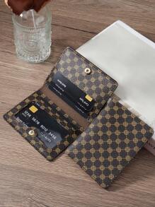 钱包口袋钱夹时尚简约超薄轻便便携式现金卡位硬币袋生日礼物周年情人节妻子女士女孩青少年大学生学校学生男士礼品袋礼品卡夹钱包名片夹信用卡夹身份证夹女士女士迷你钱包卡片钱包 - 咖啡棕 - 查看 3